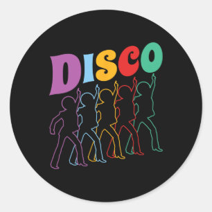 Disco 70er Disco-Thema Vintage Retro Tanzen 1970' Runder Aufkleber