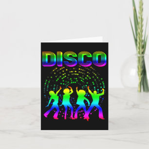 Disco 70er Disco Themenwelt Shirt Vintag Retro Tan Karte