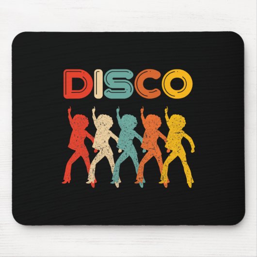 Disco 70er Disco Vintages Retro-Tanzen Mousepad (Vorne)