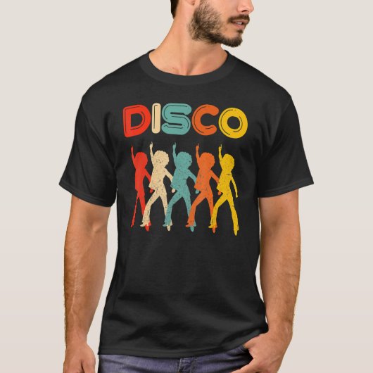 Disco 70er Disco Vintages Retro-Tanzen T-Shirt (Vorderseite)