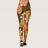 Disco 70s 60s Retro Flowers Pop Culture Leggings (Rückseite)