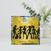 Disco 70's Birthday Party Retro 2 Einladung (Stehend Vorderseite)