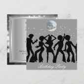 Disco 70's Geburtstagsparty Einladung (Vorne/Hinten)
