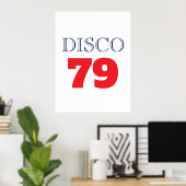 Disco 79 Pop Art Musik Unterhaltung Retro Poster (Heimbüro)