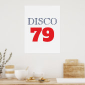 Disco 79 Pop Art Musik Unterhaltung Retro Poster (Küche)