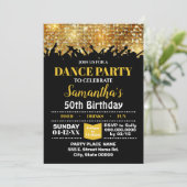 Disco-Abend-Geburtstag Tanz-Party Einladung (Stehend Vorderseite)