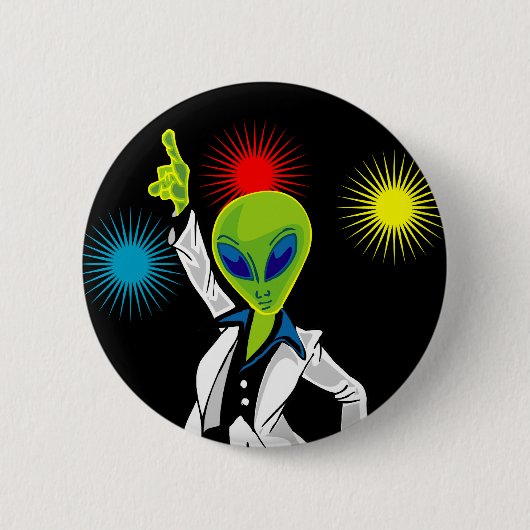 Disco-alien Button (Vorderseite)