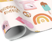 Disco Alien Funky Groovy Geschenkpapier (Rolleneckpunkt)