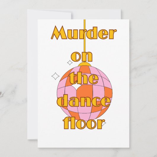 Disco auf der Tanzfläche Einladung (Vorderseite)