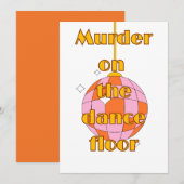 Disco auf der Tanzfläche Einladung (Vorne/Hinten)