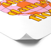 Disco auf der Tanzfläche Poster (Ecke)