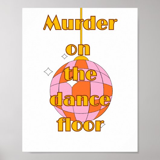 Disco auf der Tanzfläche Poster (Vorne)