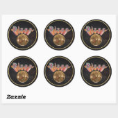 Disco-Aufkleber für die Nacht Runder Aufkleber (Blatt)