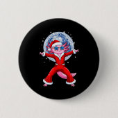 Disco Axolotl Christmas Santa Suit Funny Holiday 7 Button (Vorderseite)