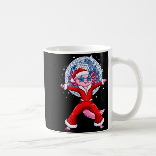 Disco Axolotl Christmas Santa Suit Funny Holiday 7 Kaffeetasse (Rechts)