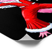 Disco Axolotl Christmas Santa Suit Funny Holiday 7 Poster (Ecke)
