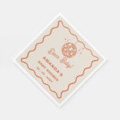 Disco Baby Retro Groovy Disco Kinderdusche Serviette (Ecke)