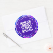 Disco Bachelorette Kaufen Sie die Braut A Drink QR Runder Aufkleber (Umschlag)
