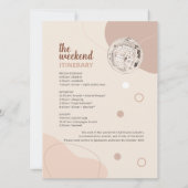 Disco Bachelorette Wochenende Party Einladung (Rückseite)