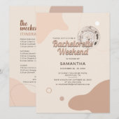 Disco Bachelorette Wochenende Party Einladung (Vorne/Hinten)