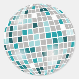 Disco Ball 70er Themed Geburtstagsparty Stickers