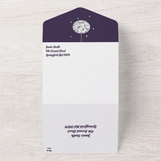 Disco Ball All In One Einladung (Außenbereich)