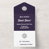 Disco Ball All In One Einladung (Innen Boden)