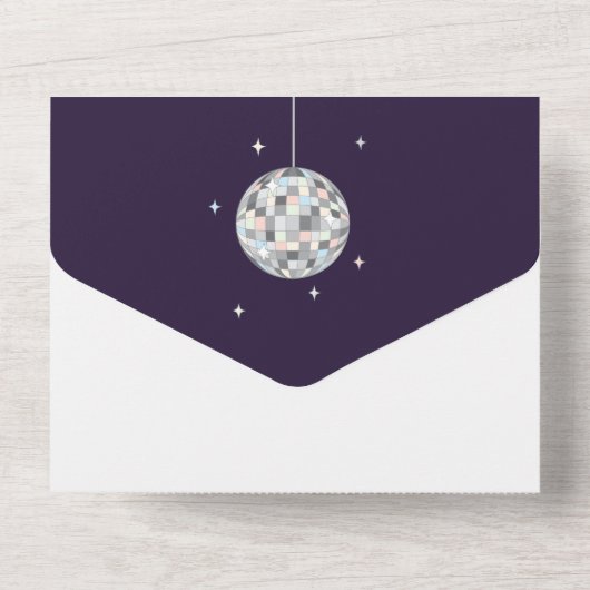 Disco Ball All In One Einladung (Rückseite)