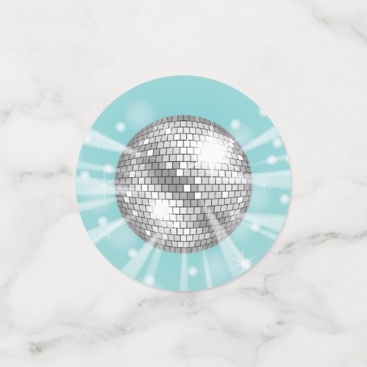 Disco Ball Baby Dusche Blue Boy Konfetti (Klein Vorderseite)