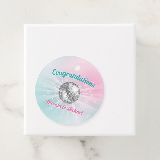 Disco Ball Baby Dusche Geschenkanhänger (Beispiel)