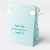 Disco Ball Baby Dusche Groovy Blue Boy Geschenkschachtel (Rückseite)