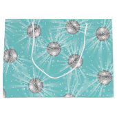 Disco Ball Baby Dusche Groovy Blue Boy Große Geschenktüte (Vorderseite)