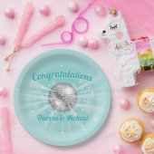 Disco Ball Baby Dusche Groovy Blue Boy Pappteller (Party)