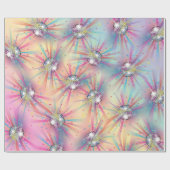 Disco Ball Baby Dusche Groovy Pastel Rainbow Geschenkpapier (Flach)