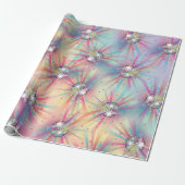 Disco Ball Baby Dusche Groovy Pastel Rainbow Geschenkpapier (Ungerollt)