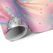 Disco Ball Baby Dusche Groovy Pastel Rainbow Geschenkpapier (Rolleneckpunkt)