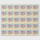 Disco Ball Baby Dusche Groovy Pastel Rainbow Geschenkpapier (Flach)