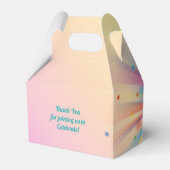 Disco Ball Baby Dusche Groovy Pastel Rainbow Geschenkschachtel (Rückseite)