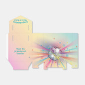 Disco Ball Baby Dusche Groovy Pastel Rainbow Geschenkschachtel (Ungefaltet)