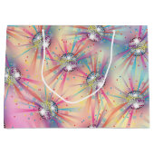 Disco Ball Baby Dusche Groovy Pastel Rainbow Große Geschenktüte (Vorderseite)