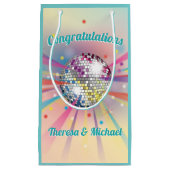 Disco Ball Baby Dusche Groovy Pastel Rainbow Kleine Geschenktüte (Vorderseite)