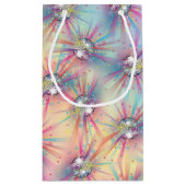 Disco Ball Baby Dusche Groovy Pastel Rainbow Kleine Geschenktüte (Rückseite)