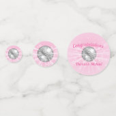 Disco Ball Baby Dusche Pink Girl Konfetti (Vorderseiten)