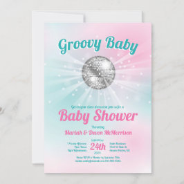 Disco Ball Baby Shower Groovy Einladung