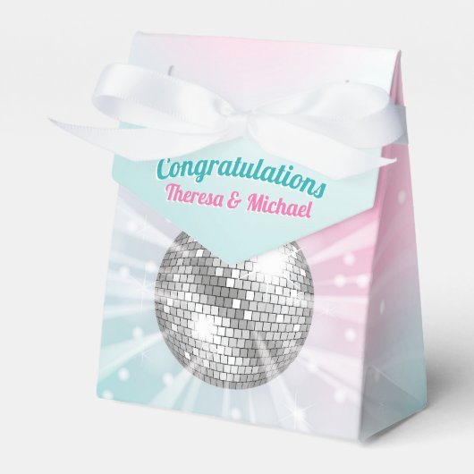 Disco Ball Baby Shower Groovy Geschenkschachtel (Vorderseite)