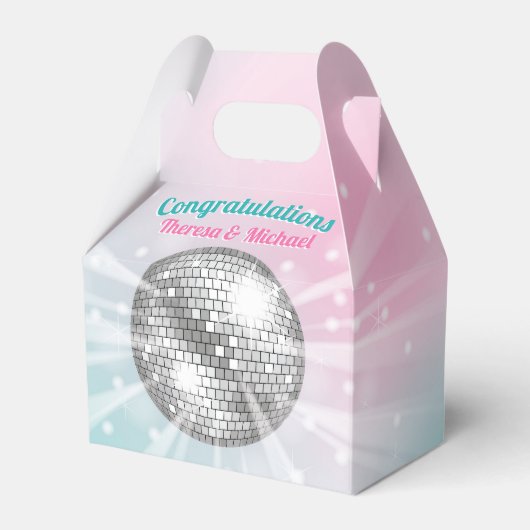 Disco Ball Baby Shower Groovy Geschenkschachtel (Vorderseite)