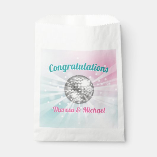 Disco Ball Baby Shower Groovy Geschenktütchen (Vorderseite)