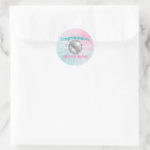 Disco Ball Baby Shower Groovy Runder Aufkleber (Tasche)