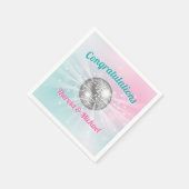 Disco Ball Baby Shower Groovy Serviette (Ecke)