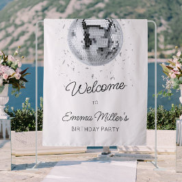 Disco Ball Birthday Wandteppich